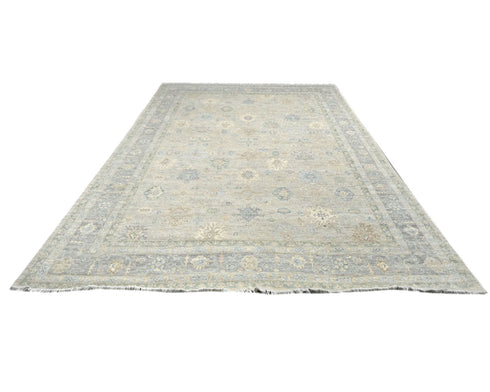 13x18 Zeigler Gray Afghan Hand Knotted Wool Area Rug
